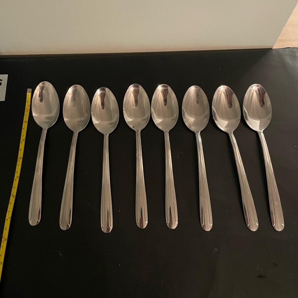 Elegant Silver Dining Spoons Set stainless steel lot‎ of 8